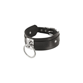 Collier fétichiste avec anneau métal pour laisse 